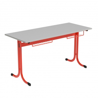 Zweierschülertisch, 130x55 cm (B/T), Platte: Melamin, ABS-Kante, Höhe wählbar, Zweierschülertisch, 130x55 cm (B/T), Platte: Melamin, ABS-Kante, Höhe wählbar,